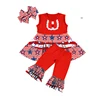 Red Star Stripe Print