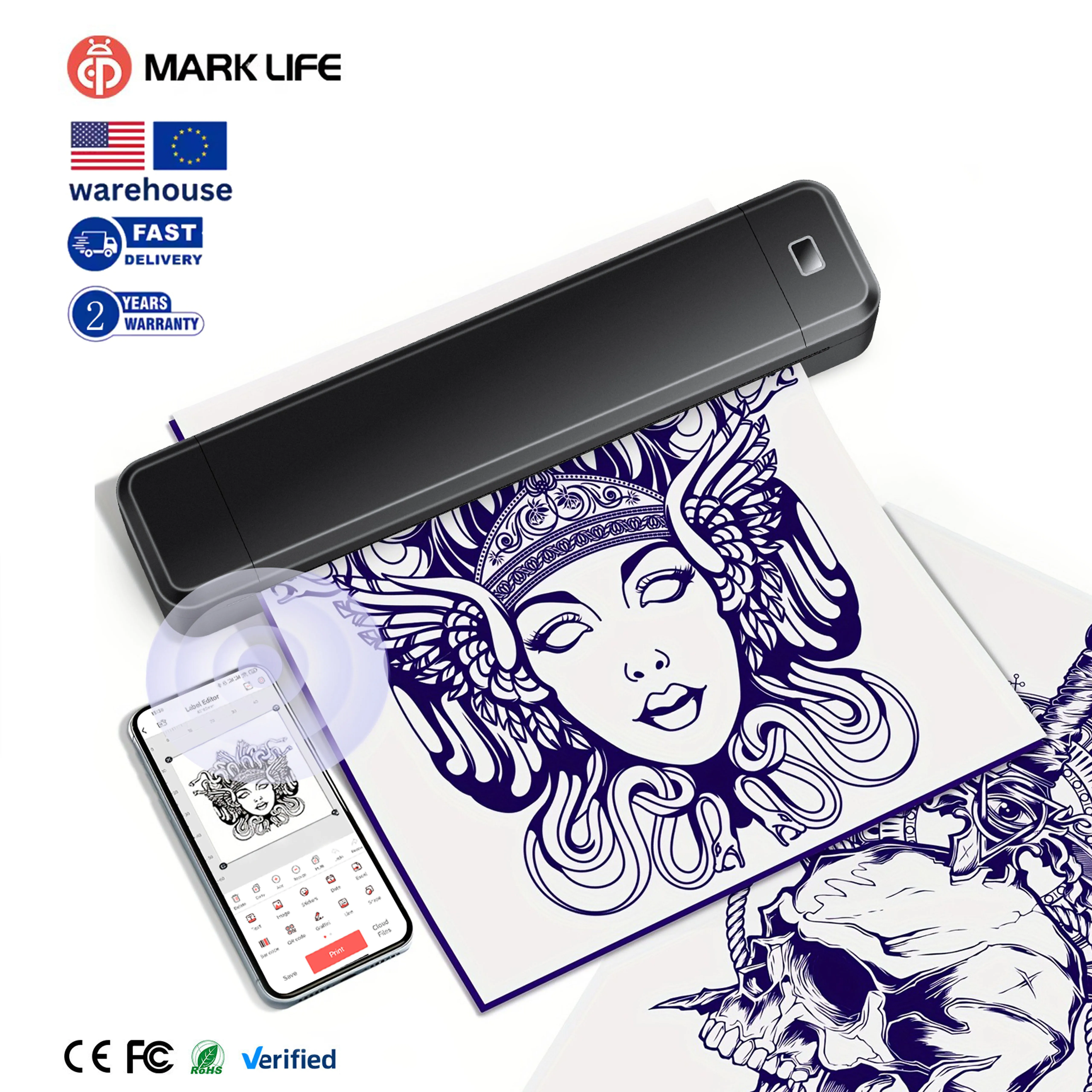 Marklife X8 A4 Thermal Printer - Portable & Versatile