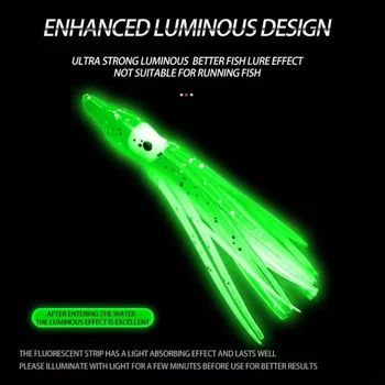 5Cm Squid Skirts Soft Lure Pesca Night Fishing Lure Octopus Rubber Lumo Squid Skirt for Tuna Sai – Soft Lure – view 5