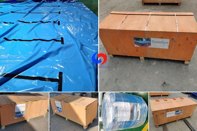 China Fast Delivery Portable Big Floor Above Ground Metal Frame 2 Lane ...