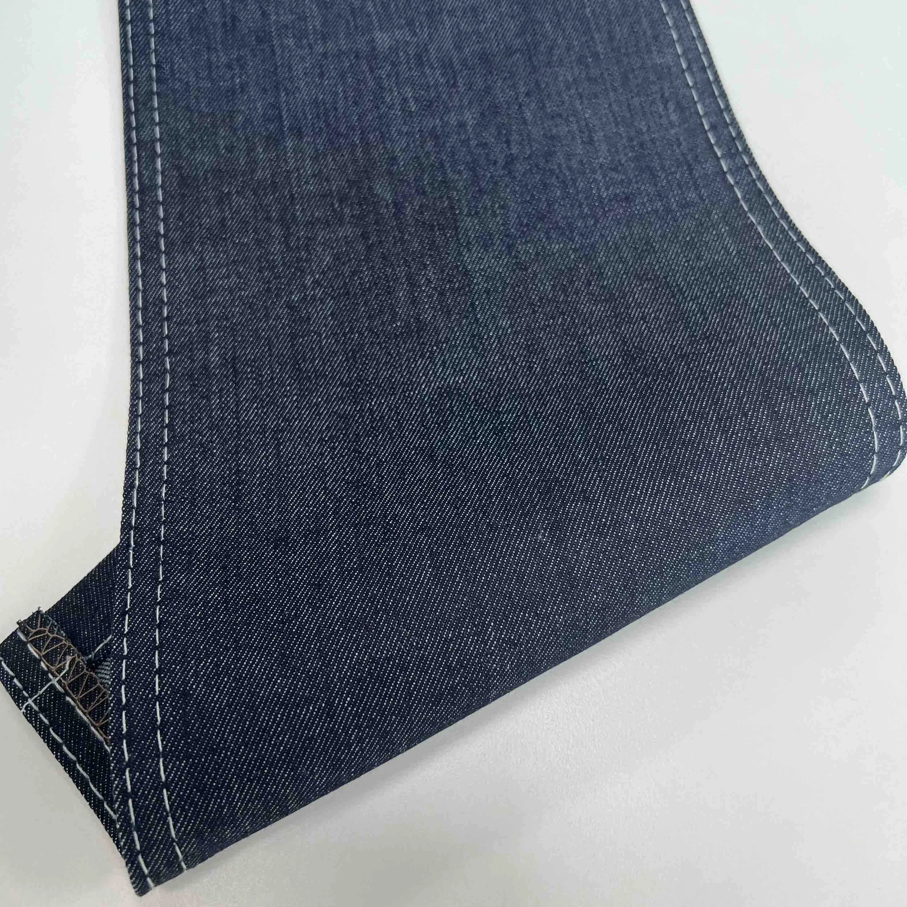 Jeans Fabric 10.5 Oz Blue Twill Stretch Custom Cotton Denim Fabric For