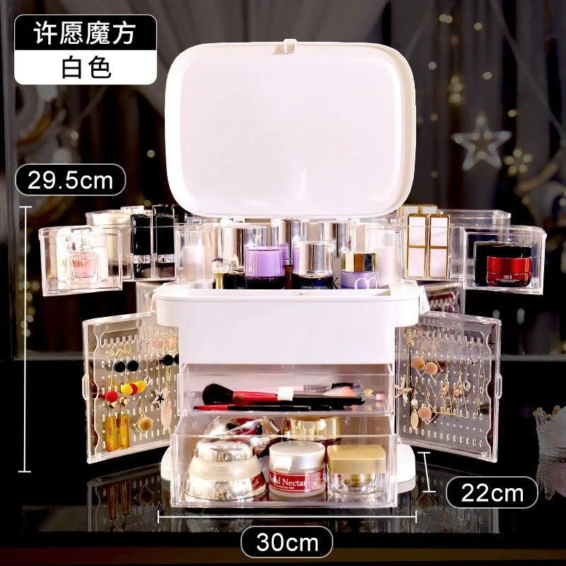Makeup Case With Touch Led Lighted Makeup Mirror Cosmetic Case Folding