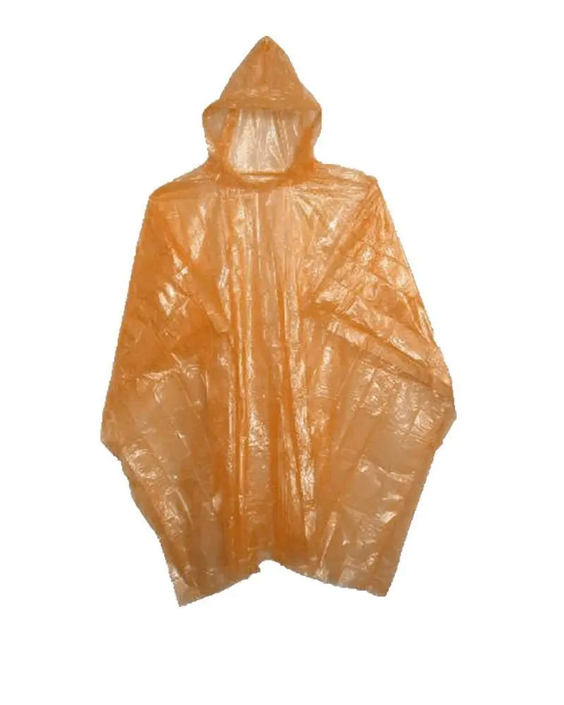 Adult Temporary PE Pocket Raincoat Reusable Durable