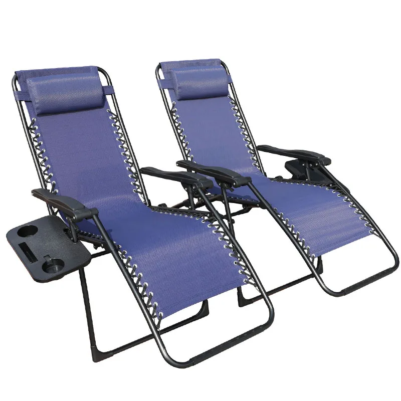 Outdoor Modern Folding Beach Chair Patio Recliner Lounge Chair Zero