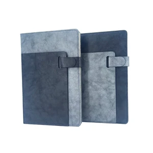 2026 Factory Produce Hot Selling  A5  Custom Black Grey Agenda  Pu Leather Hardcover   Notebook