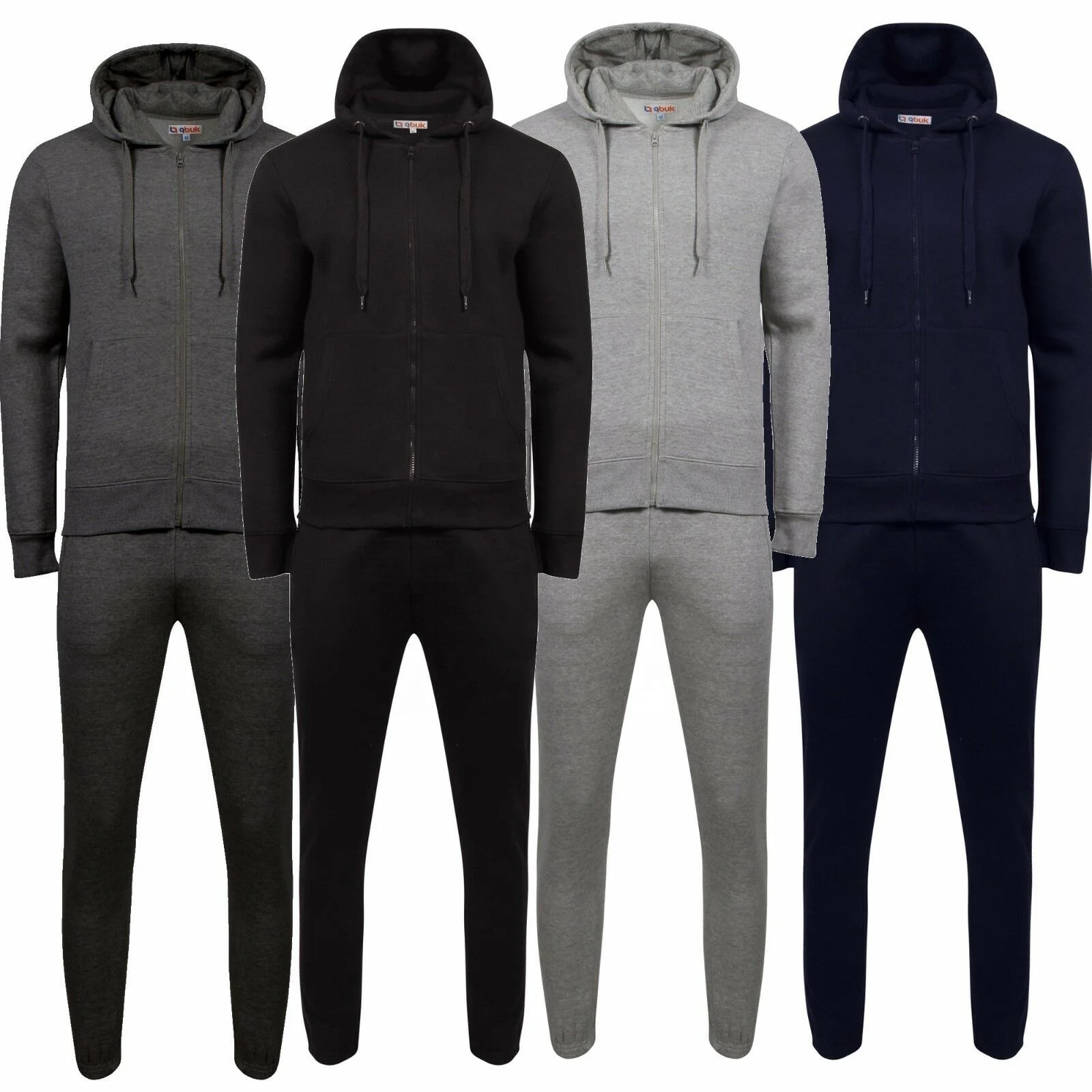GYM POWER Fleece Hoodie Jogging Suit Full Sleeves Warm Up Mens Trousers S M L XL 