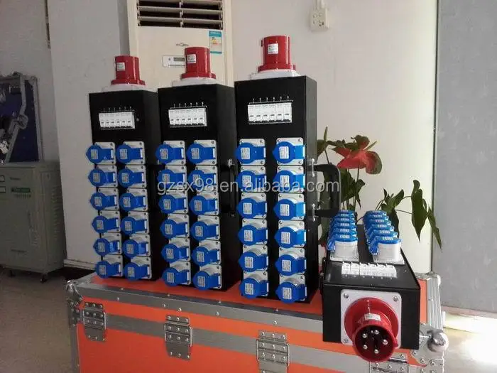 3 Phase 63amp Input Panel Distribution 12 Channels Power Extension Box ...