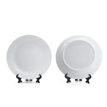 White Ceramic Plate with Stand