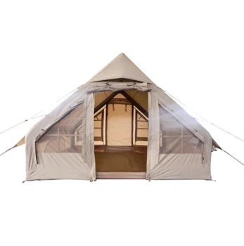 2-4 Person Oxford Bell Tent Inflatable Camping Tent Portable Outdoor ...