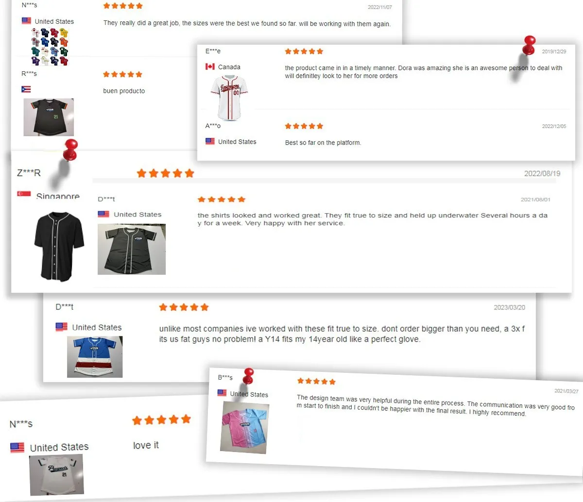 Custom - made jerseys