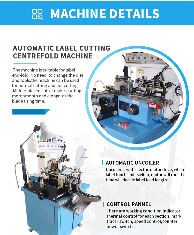 Full Automatic ultrasonicTextile machine label cutting and folding machine details