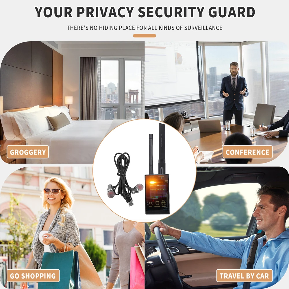 Wireless Anti-Spy RF Signal Detector Candid Camera Finder GSM Audio Protect