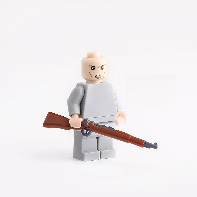 WW2 Military Mini Soldier Figure Army Weapon Plastic Mauser Rifle 98k weapon Equipment  Building Block Toys