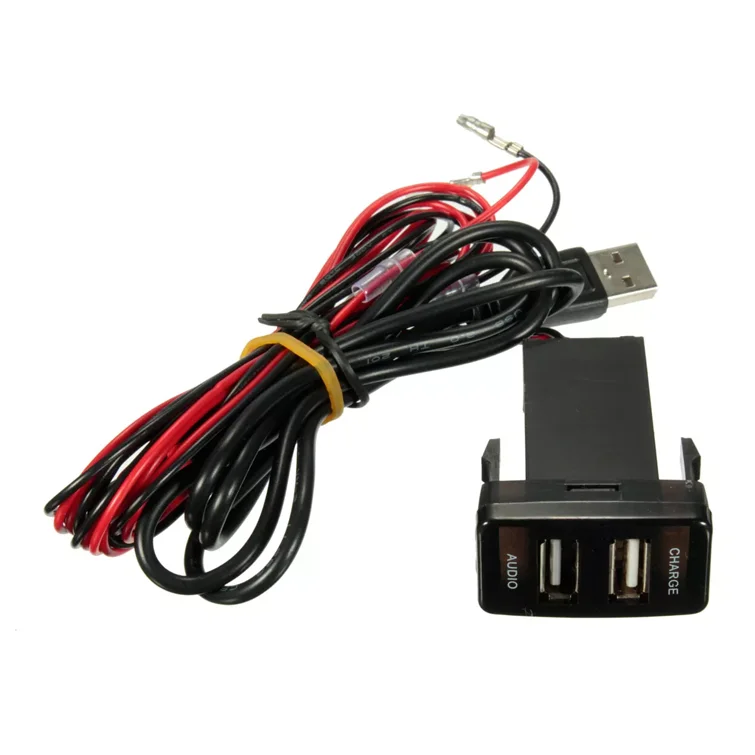 Enchufe De Cargador USB Dual 5V 4.8A Toma De Corriente Carga Rápida Con