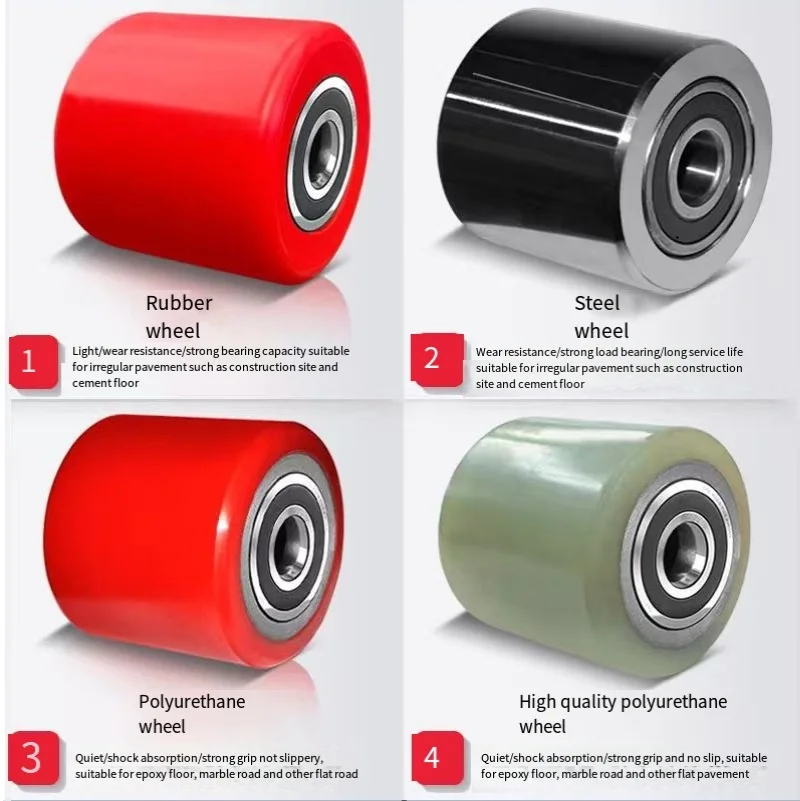 6204 Cast Iron Bearings 80*70 Polyurethane Caster Wheel 100mm