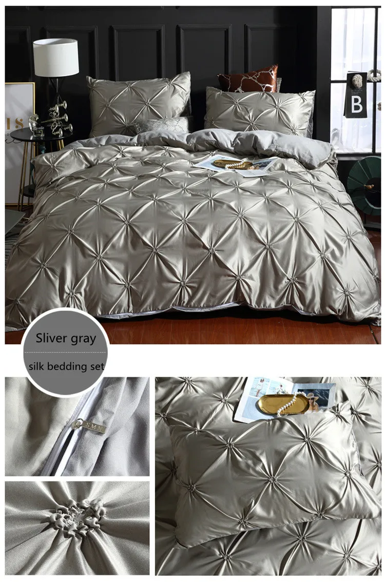 Home Textile Summer Sheets Silk Bed Set,Designers Super King Size Silk Bedsheets Bed Set/ Buy