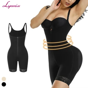 Liposuction Lipo Surgical Compression Garments Shapewear Women Fajas Colombianas Post Surgery With Zipper Open Crotch