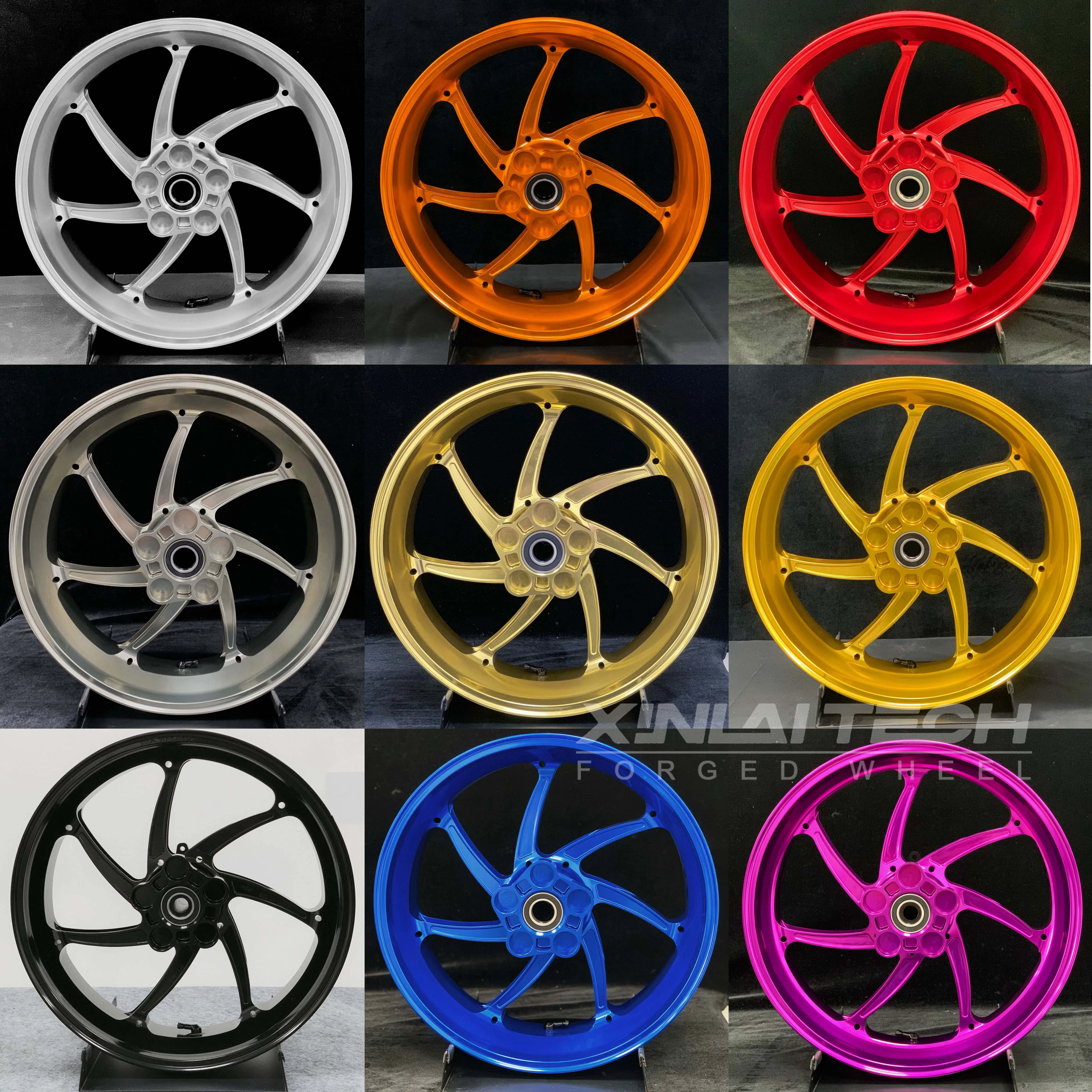 XL High Performance Forged Anodized Motorcycle Wheels 17x3.5 17x6.0 Billet Aluminum Rims for BMW R NineT Racer Wheels Rims - Image 5