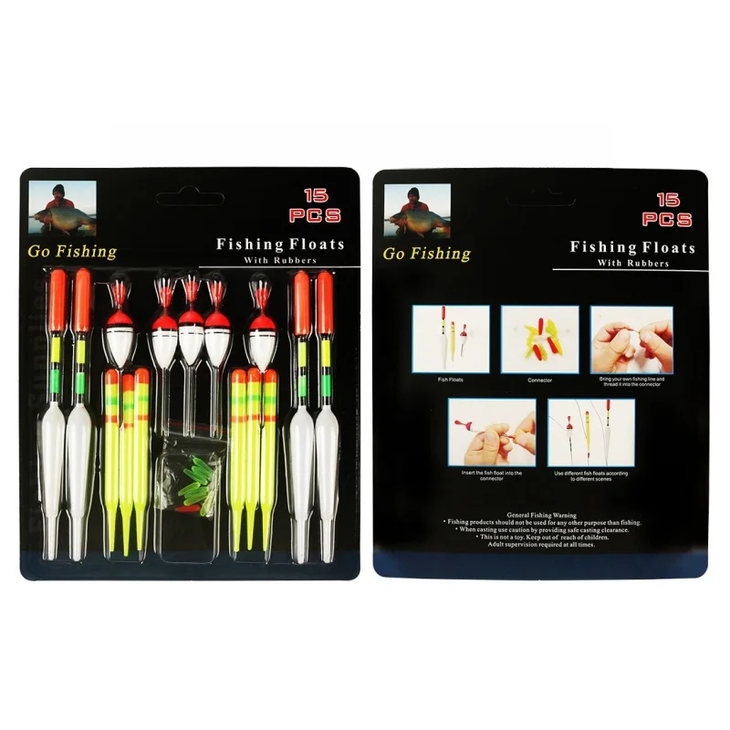 Wholesale 15pcs Fishing Float Set Fishing Buoy Accessories Kit Foam ...
