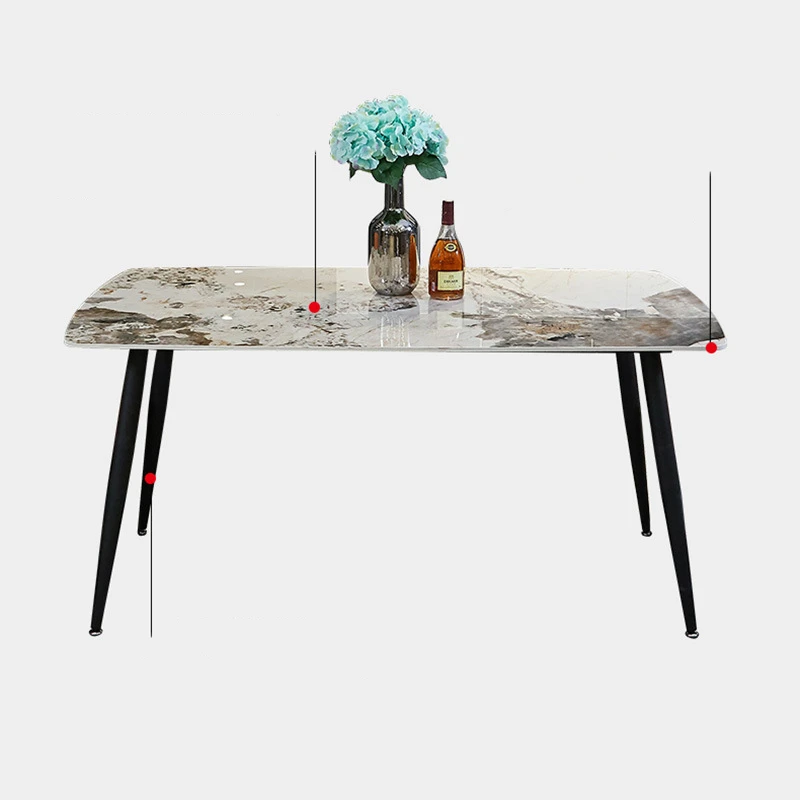 Italian Minimalist Rock Slab Home Rectangular Dining Table 0264