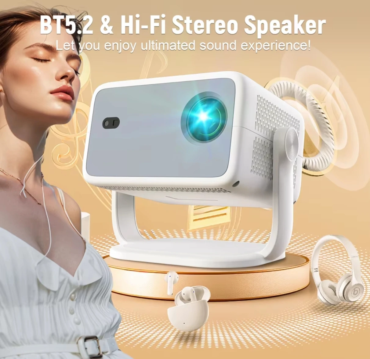 Newest Whale Android 13.0 Smart Home Projector for Business