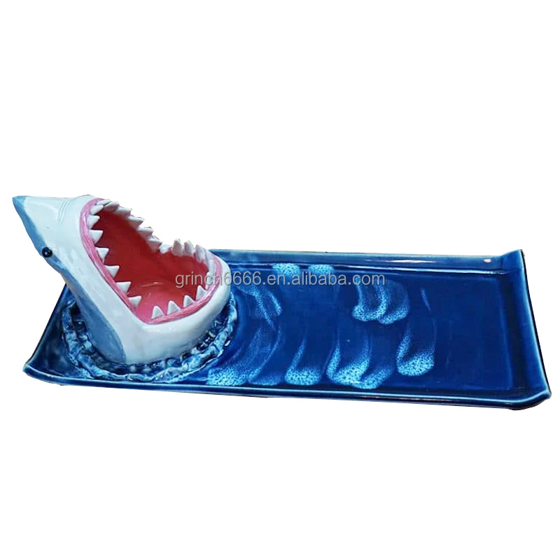 Ceramics Shark Sushi Plate Hand-Painted Ceramic Platter