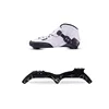 White top shoe + three-wheel stand without wheels