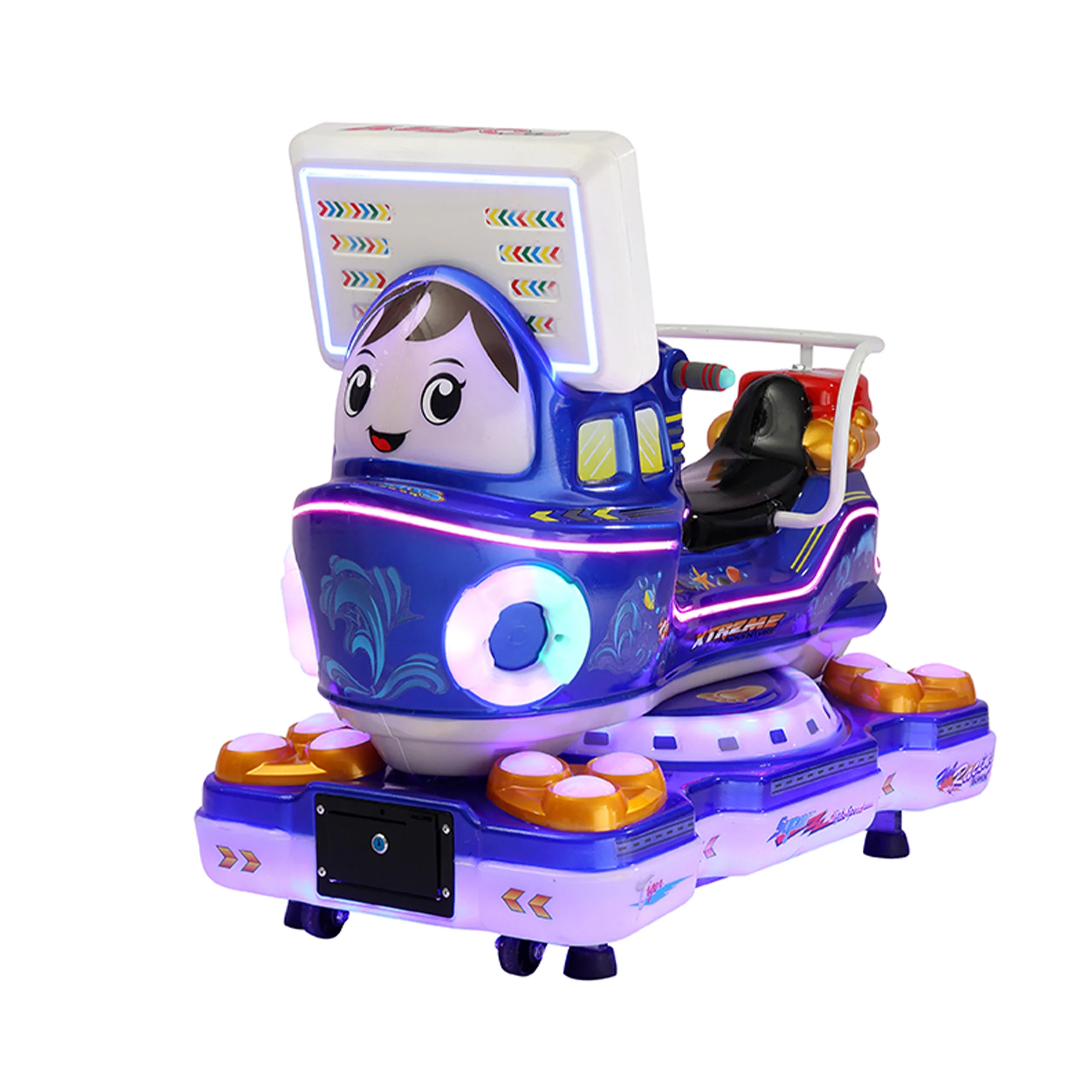 Factory Price Single Motorcycle Racing Game Machine Coin-Operated Arcade Swaying Car Kids English Game for Shopping Game Metal