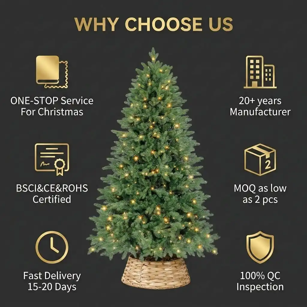 Wholesale Cheap Umbrella Handmade Artificial Christmas Tree Promotion Green PVC Trees Arbol De Navidad Albero Di Natale