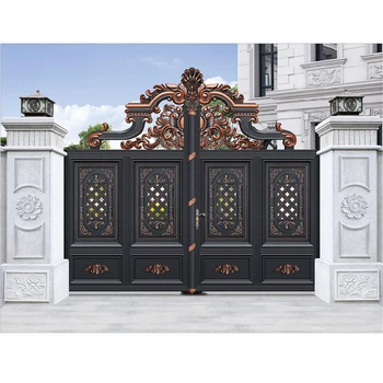 Nigeria Style Luxurious Garden Entrance Home Farm Outdoor Waterproof Aluminium Church Small Welding design gate