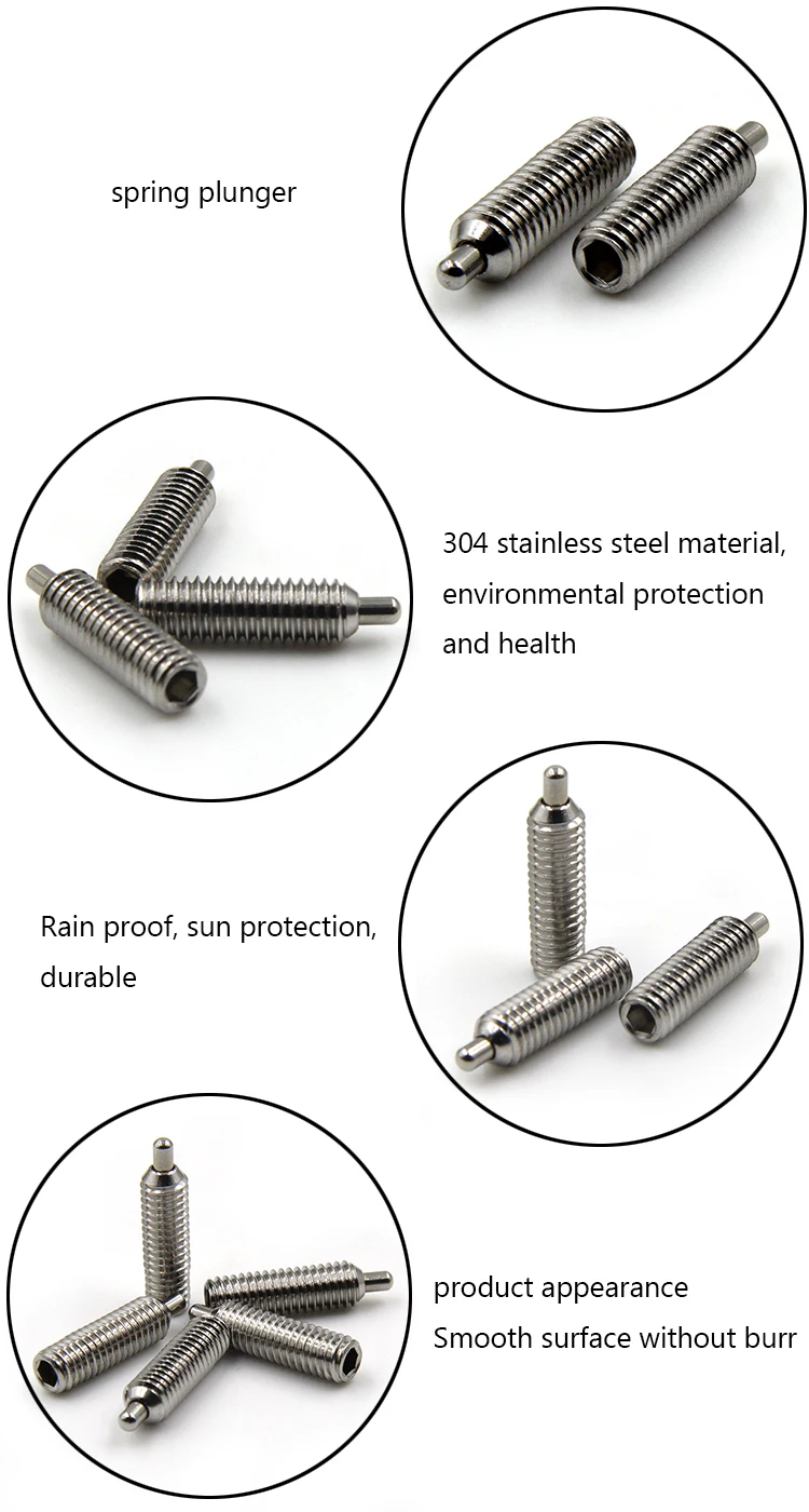Stainless Steel Locking Removable Ball Detent Pin Spring Plunger M3 M6 Buy Stainless Steel