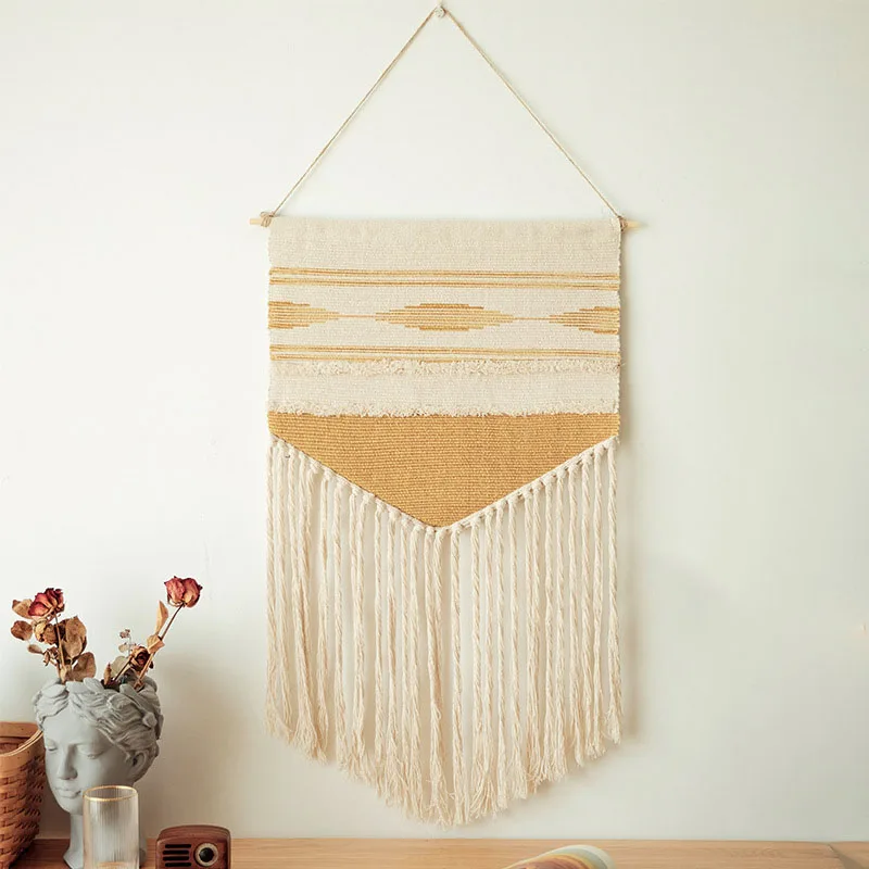 定制波西米亚壁挂式手工织锦壁毯编织壁画用于卧室办公室家庭墙壁装饰