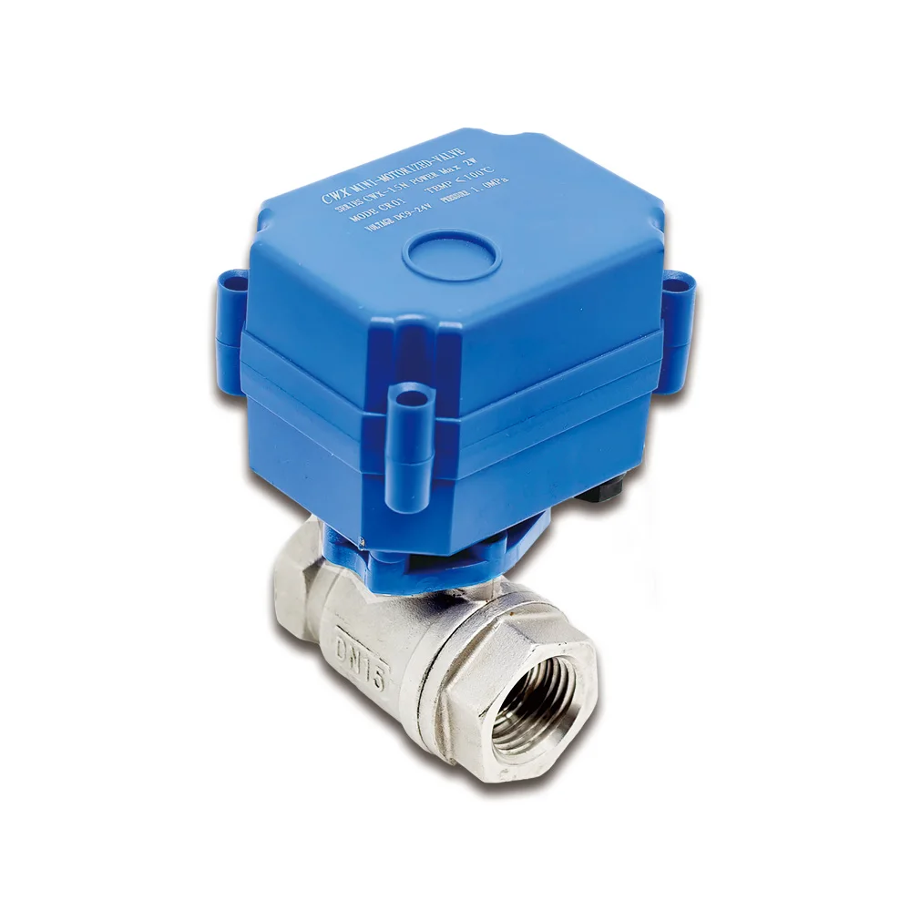 CWX Series 15Q DN20 CR01 12V Electric Actuator 2 Way Brass Motorized Ball Valve for Automatic Water