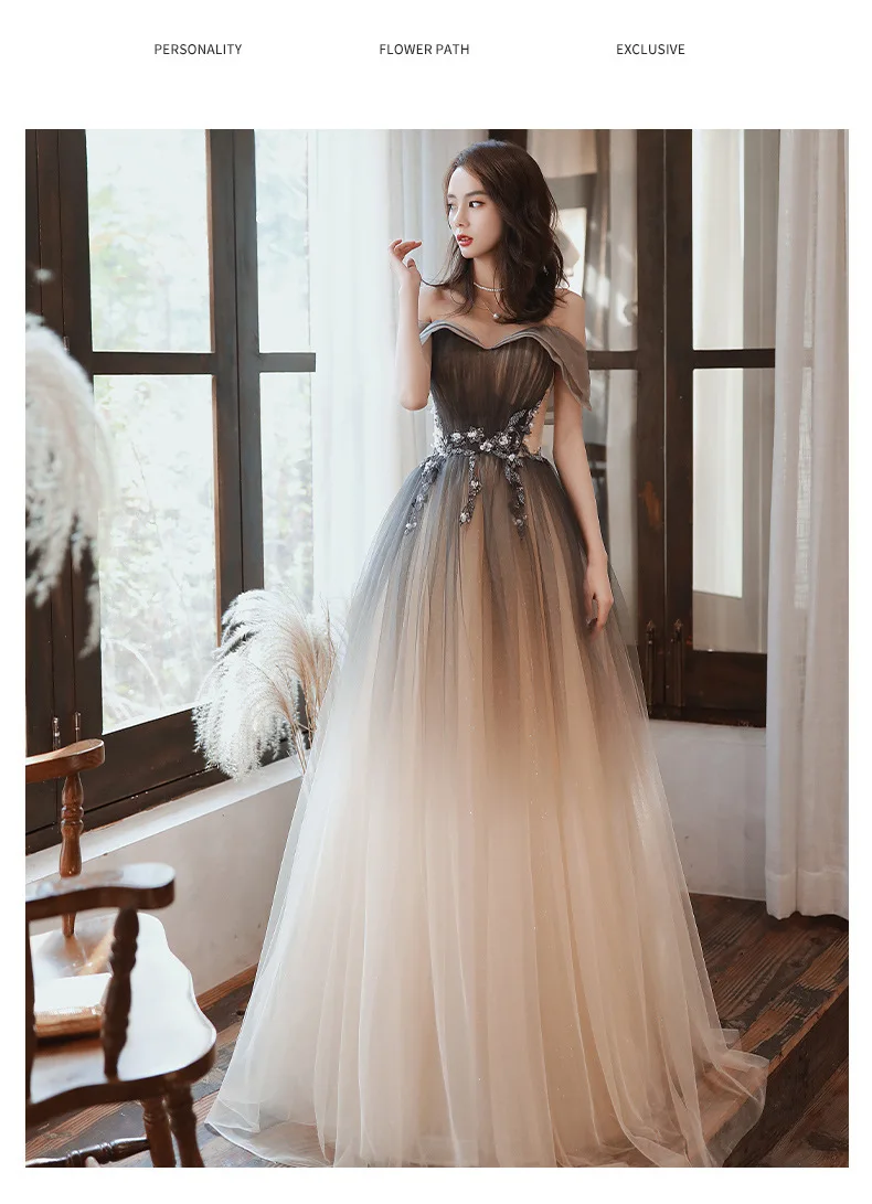 French Evening Dress Female 2022 New Summer Strapless Meeting Dress