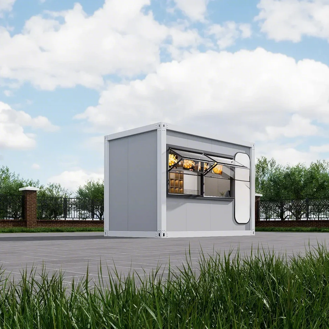 2025 Foshan Container Houses Detachable Prefabricated Mobile Home Office Kiosk Tiny House Food Truck Apple Cabin for Malaysia