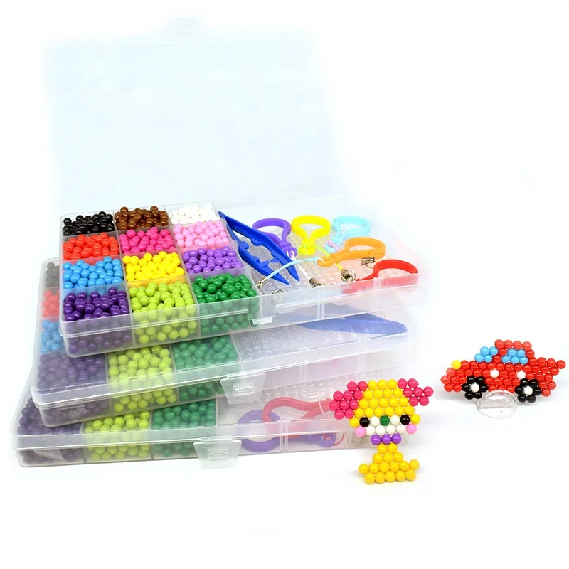 Toowl 12-Color 1800 Pcs New Educational Toys Wholesale 3D DIY 5mm Magic Water  Fuse Beads For Kids - Buy Toowl 12-Color 1800 Pcs New Educational Toys  Wholesale 3D DIY 5mm Magic Water