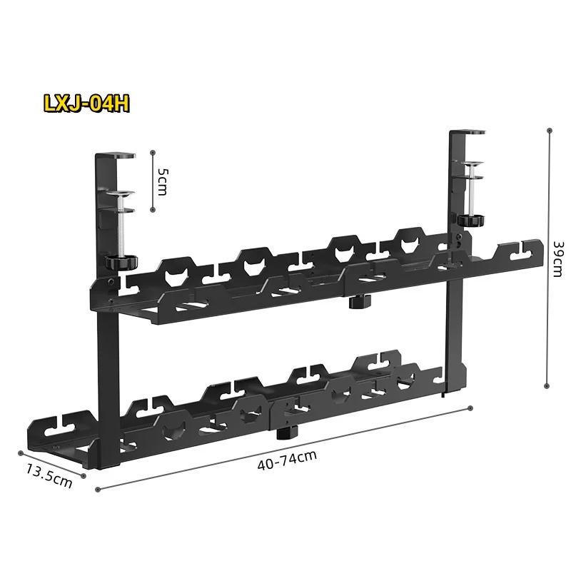 Retractable Design Cable Management Tray Under Desk Office Storage Rack with Cold Rolled Steel