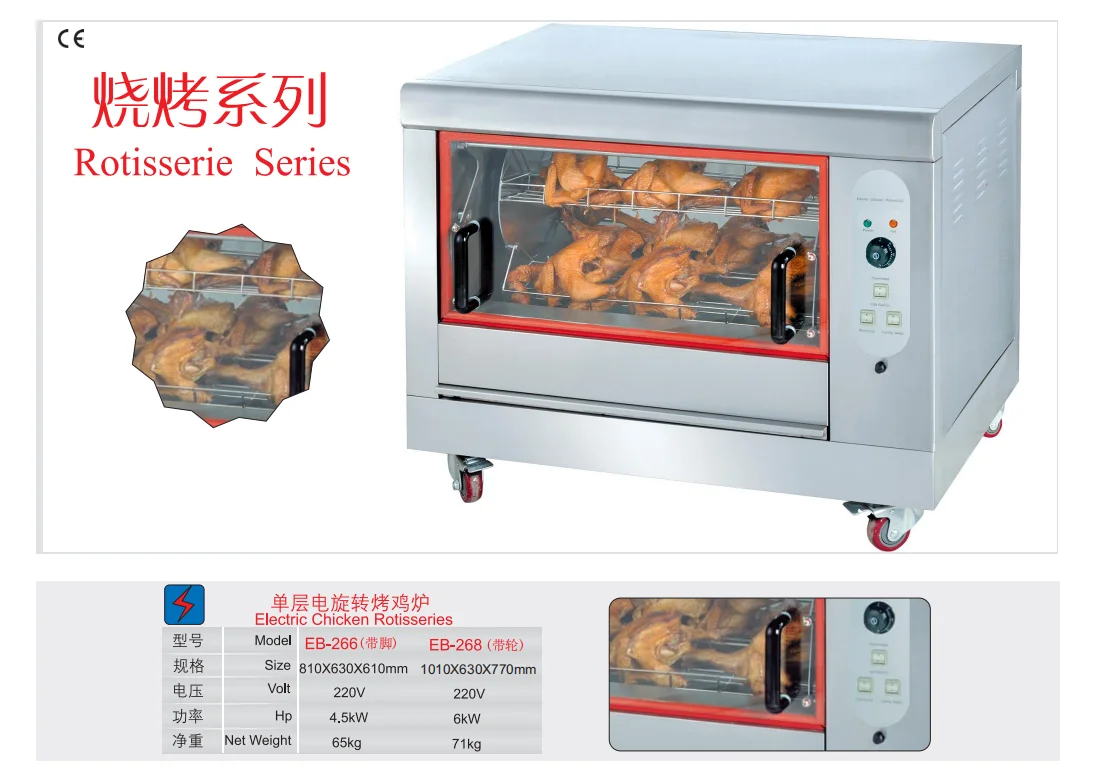 Commercial horno de para pollo roast grill chicken rotisserie oven electric gas roaster roasting machine rotisserie chicken oven