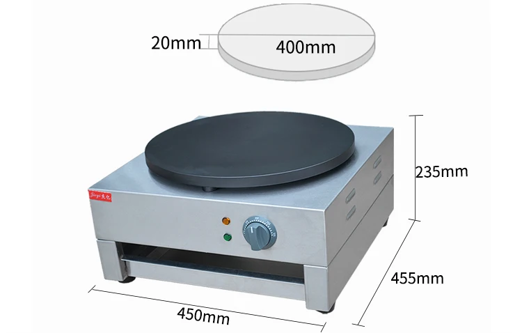 Высокопрочное коммерческое кухонное оборудование, одноголовочная электрическая блинница