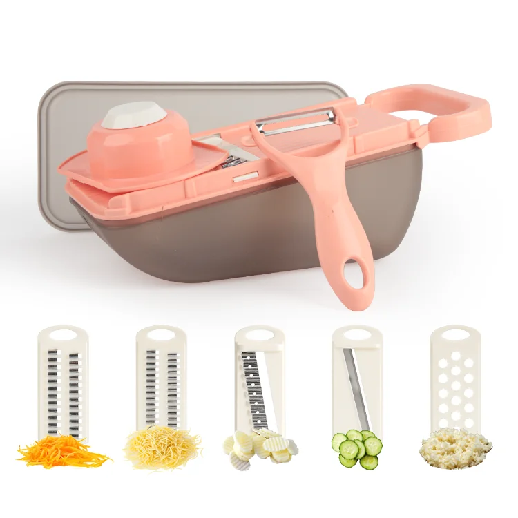 New Multi-functional Kitchen Gadgets Tool Salad Prep Tool Food Grater Handheld Adjustable Mandoline Slicer Vegetable Chopper