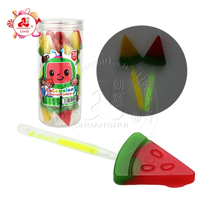 watermelon fluorescent lollipop