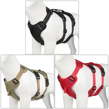 2024 Wholesale Breathable Custom Oxford Reflective Dog Harness Waterproof Tactical Dog Harness Pet Leash And Harness Set