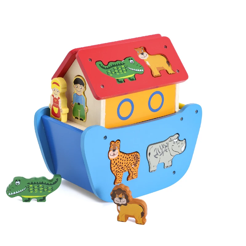 New Hot-selling Cute Wooden Noah's Ark Animals For Children Large Quantity  In Stock - Buy Wooden Noah's Arck Toy,Peanuts For Animal Feeds,Wooden Toys  Product on 