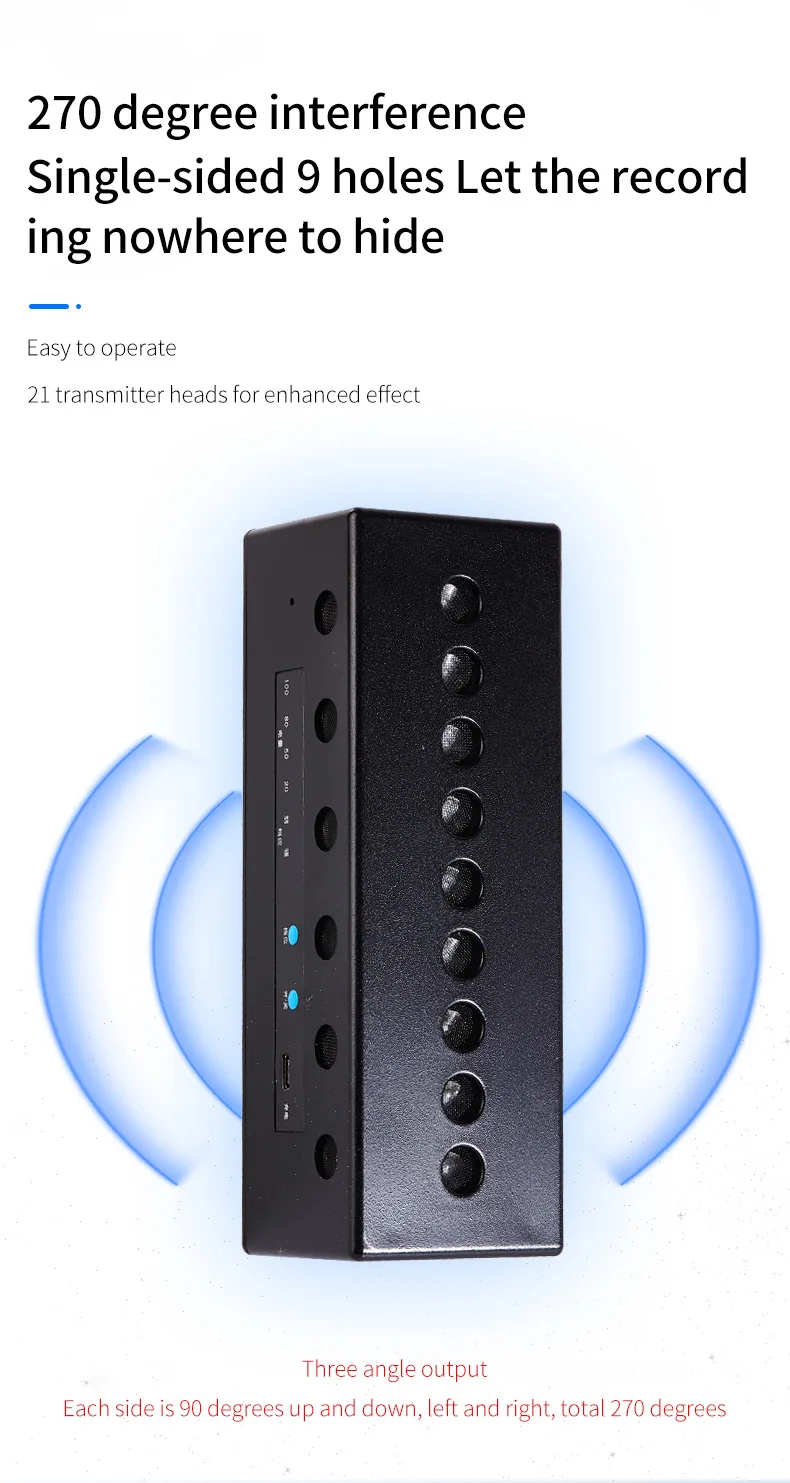 High Power Full Coverage Antirecording Terminator For Phone Sound Voice Recorder Camcorder Anti