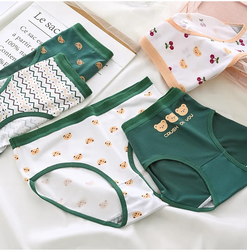 Underwear Women Plus Size Panties Girls Briefs Sexy Lingeries Intimates Cotton Shorts Underpants Cute Panty