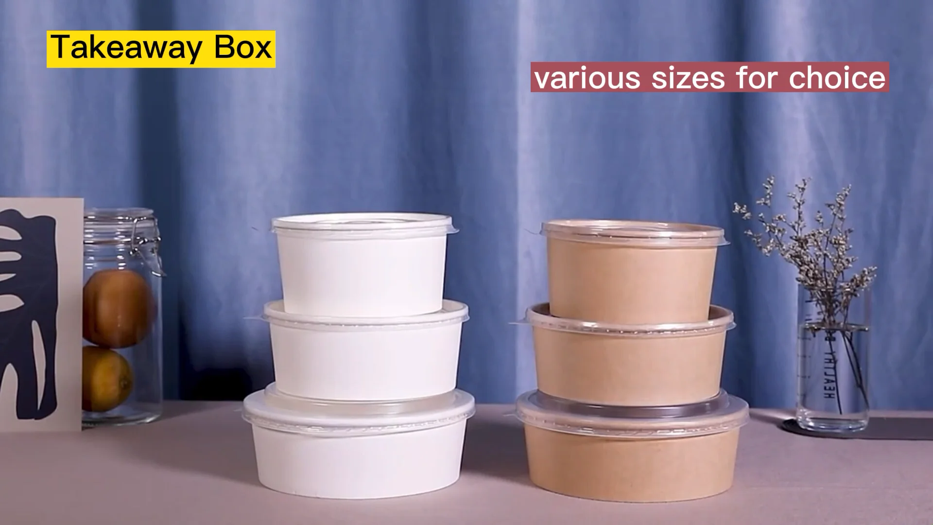 Custom Disposable Takeaway Packaging Box Food Grade Recycled Takeaway