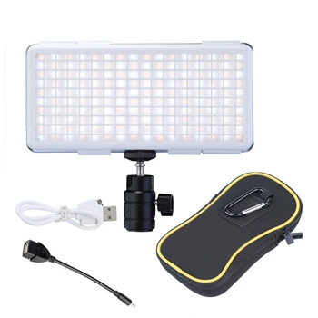 NiceFoto SL-120A Live Stream Light  Video Light 160pcs LED Beads CCT 3200K-6500K CRI 97 TLCI 97 Lithium Battery detail image