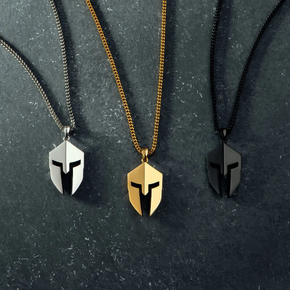 Pendentif Collier Elmo Roma Guerrier Spartiate - Pour 6 Pièces, En Zamak, Neuf Avec étiquettes