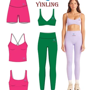 Custom Logo Leggings Deportivos Compression High Waisted Gym Impact Leggings Custom Yoga Set for Women