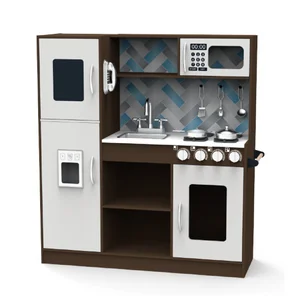 Unisex Role Play Pretend Play ModernMultifunctional Induction Cooker Educational Food Toy Wooden Kitchen Set for Kids